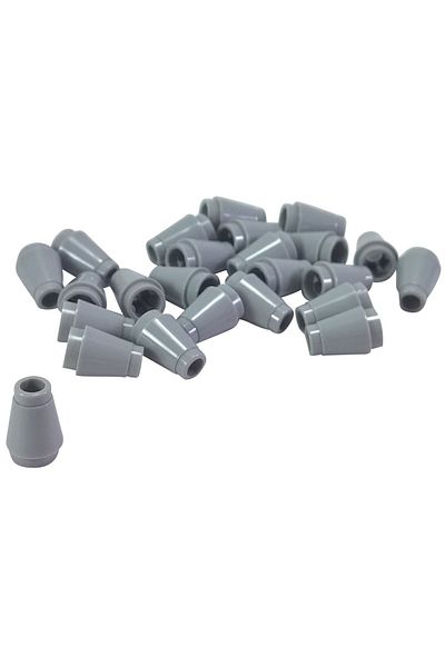 LEGO Accessory Moc Custom Cone 1 X 1 Brick Cone Light Gray 8 Pieces Will Be Sent