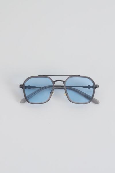 Kapin Salvador Dikdörtgen Güneş Gözlüğü - Füme Mavi
