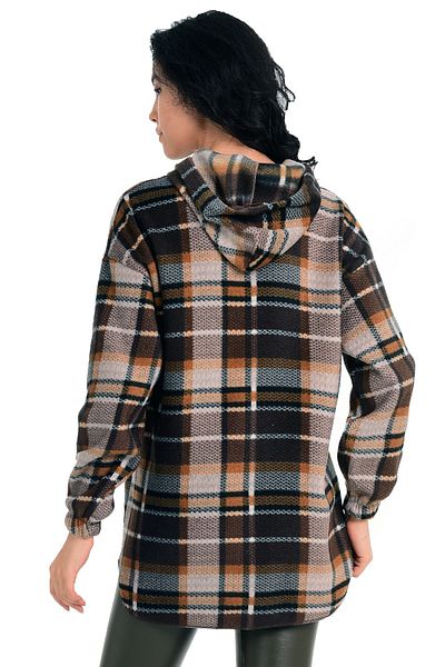 fehika Women's Mustard Plush Zippered Fleece Sweatshirt