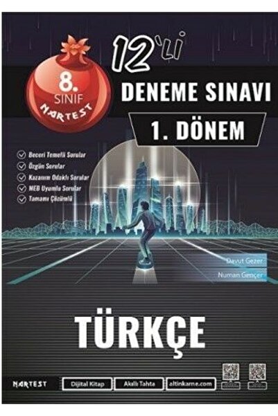 Nartest Yayınları Nartest 8.sınıf Lgs 1.dönem Gri Mod Türkçe 12 Deneme - Lgs ...