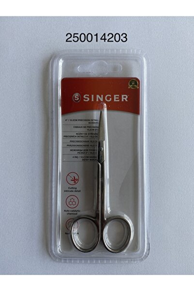 SİNGER Kıvrık Uçlu Nikel Detay Makası (4")