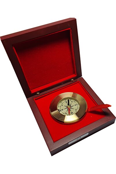 tusah Ahşap Kutulu Pusula