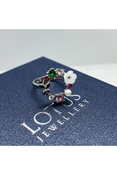 LOTUS JW Beyaz Incili Manolya Çiçeği Yüzük - 925 Ayar Gümüş Yüzük - 925 Ayar ...