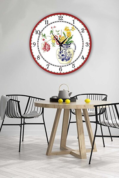 Bilge Lazer Retro Tasarımlı Duvar Saati 35x35 Cm