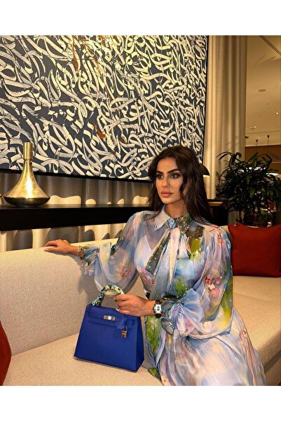 WellWay Imported Chiffon Fabric Lined Dress (Belt Included)