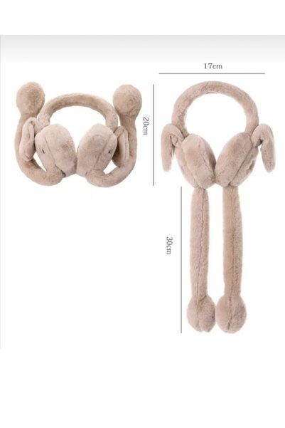 GÜLCESARE Moving Soft Headphones with Plush Rabbit Headphones