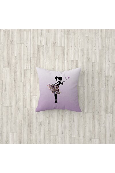 Talia Home Husă de pernă decorativă pentru cameră pentru copii cu fluturi colorați, pachet de 3 Tlakr-018