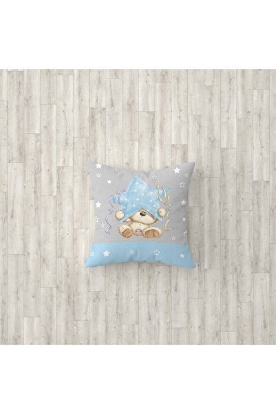 Talia Home Husă de pernă de 3 bucăți cu elefant ținând o stea albastră pentru...