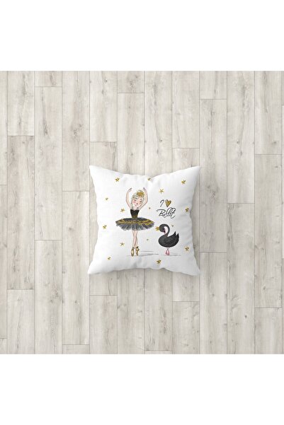 Talia Home Husă de pernă pentru cameră pentru copii și bebeluși prințesă din desene animate cu balerină, pachet de 3 bucăți Tlakr-006