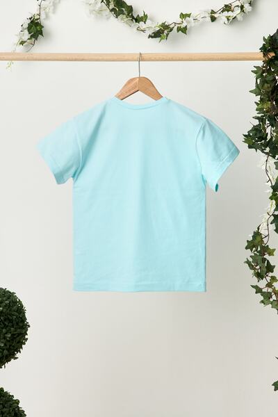 Babygiz Tricou pentru fetiță, cu mânecă scurtă, cu gât turnu, anti-transpirație, moale, confortabil, 100% bumbac, pieptănat