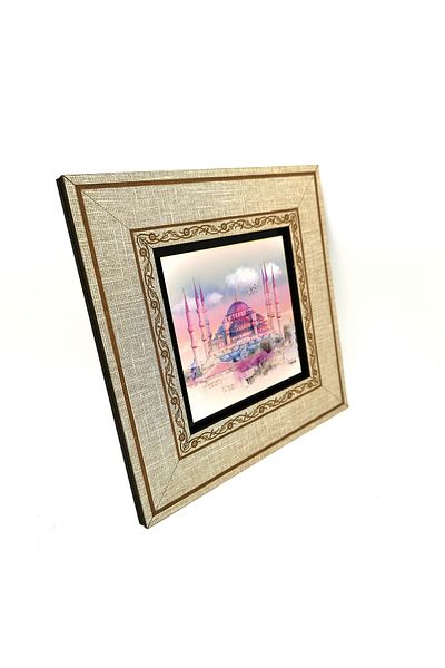 Sadrazam Εκτύπωση Τζαμιού Sultanahmet σε κορνίζα MDF 20cmx20 cm Krt-012