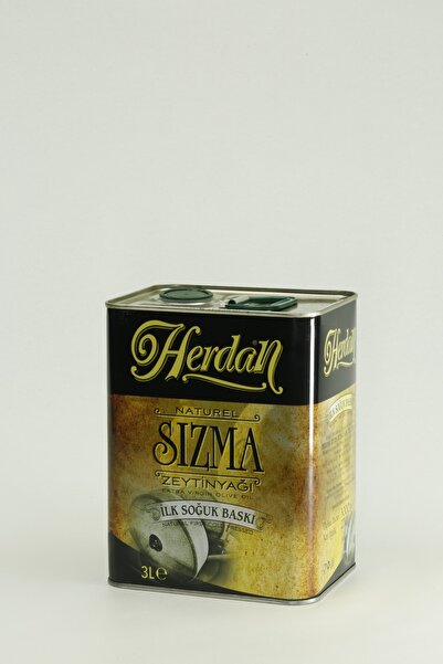 Herdan 3 Litre Taşbaskı-ilk Soğuk Baskı (ERKEN HASAT) Sızma Zeytinyağı