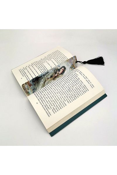 Sadrazam Turkish Girl Printed, Tasseled Bookmark (gift Bookmark, bookmark-113)