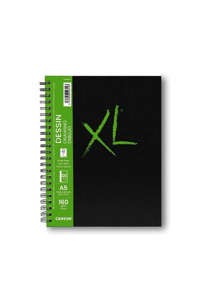 Canson Xl Dessin Drawing Book Sert Kapaklı Spiralli Çizim Defteri 14,8x21cm 1...