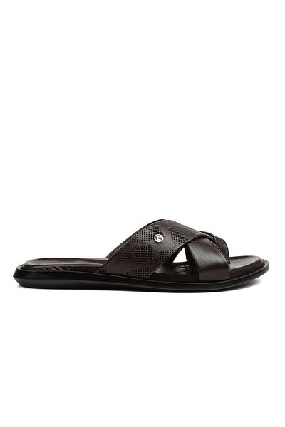 Pierre Cardin ® |   PC-7120 - 2162 Καφέ - Ανδρικές Παντόφλες