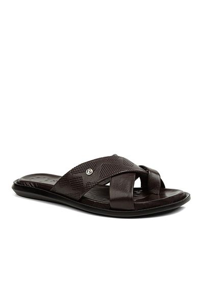 Pierre Cardin ® |   PC-7120 - 2162 Καφέ - Ανδρικές Παντόφλες