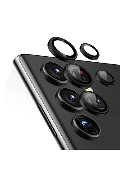 Microsonic Samsung Galaxy S23 Tekli Kamera Lens Koruma Camı Siyah