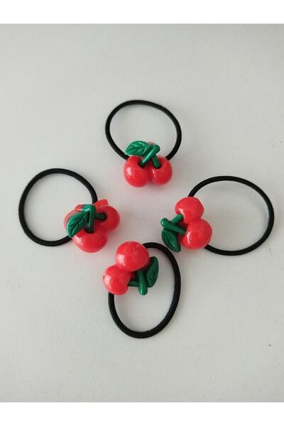 MutluBiDünya Lily 4 Adet Kiraz Toka Kız Çocuk Tokası Okul Tokası