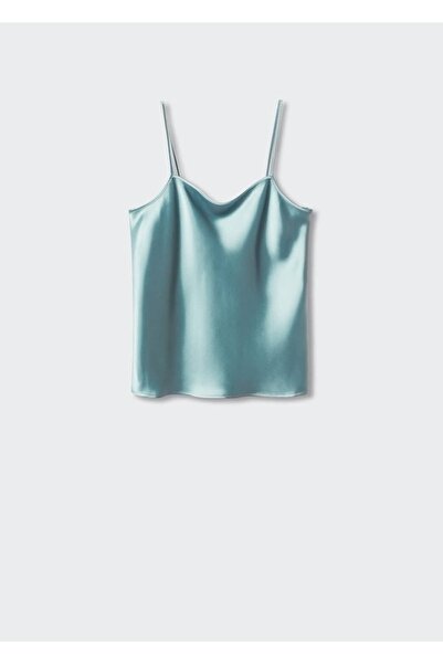 MANGO Woman Saten Dantel Bluz