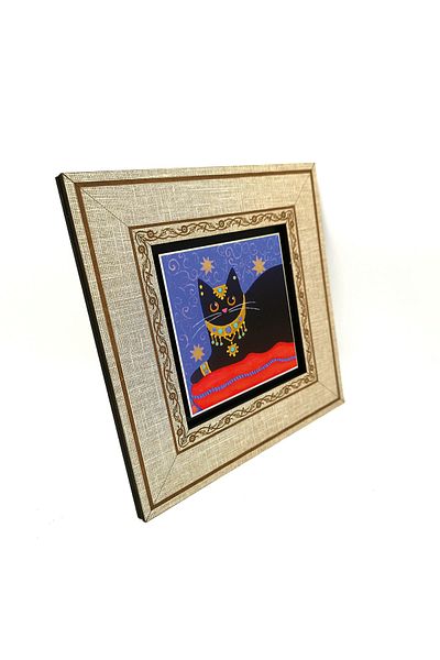 Sadrazam 20cmx20 Cm Masă MDF imprimată cu pisici - Krg-167