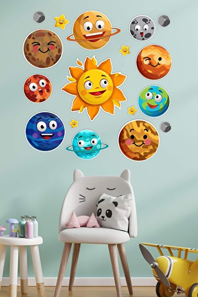 UNT Space and Planets Concept Wooden Set Baby Kids Bedroom Decoration