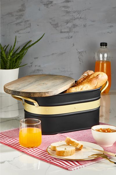 The Mia Galvin Bread Storage Container Black Gln0064