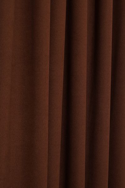 perhal perde ve halı Single Wing Brown Color Island Pleatless Background Curtain