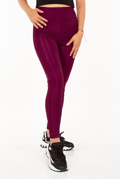 Mubiano Ψηλόμεσο Γυναικείο Αθλητικό Κολάν - Δαμάσκηνο