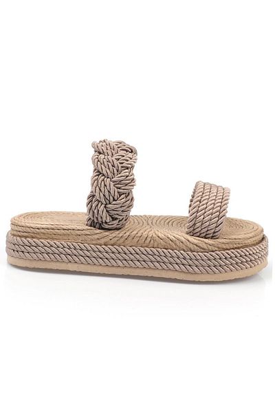 Capone Outfitters Sandalette - Beige - Flacher Absatz