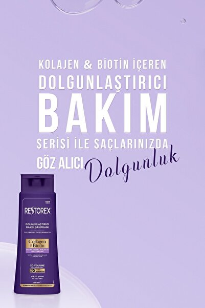 Restorex Keratin & Argan Şampuan 500 Ml + Collagen&biotin Dolgunlaştırıcı Şampuan 500 Ml