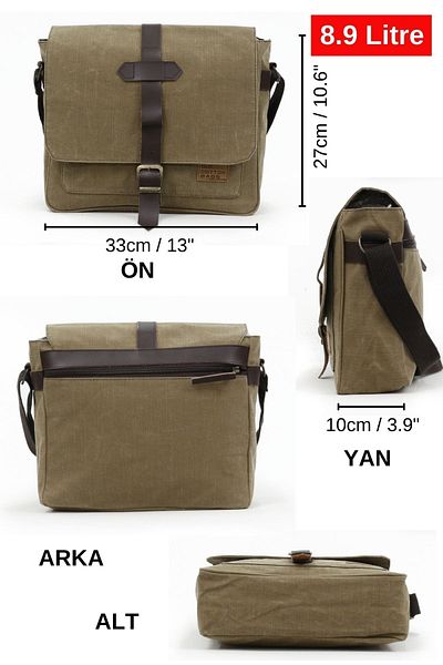 Old Cotton Cargo Waterproof Cotton Fabric Laptop Briefcase Travel Bag