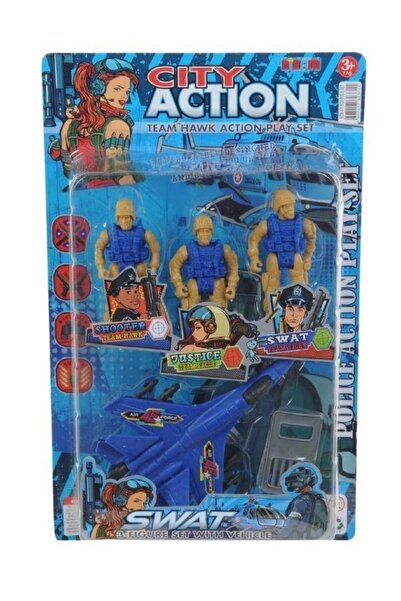 Nizam Oyuncak Kartela Küçük Uçaklı Polis Set