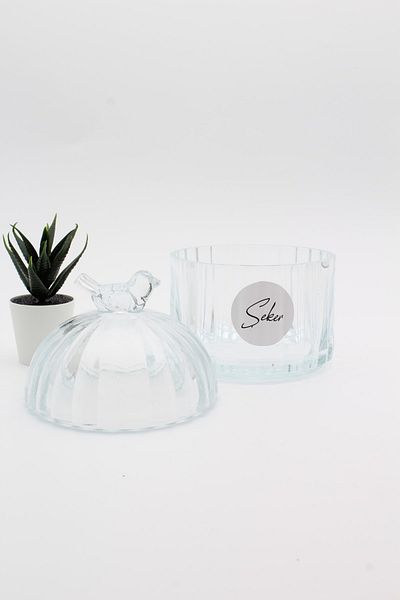 zezedesing Bird Model Large Glass Jar Storage Container (Candy)