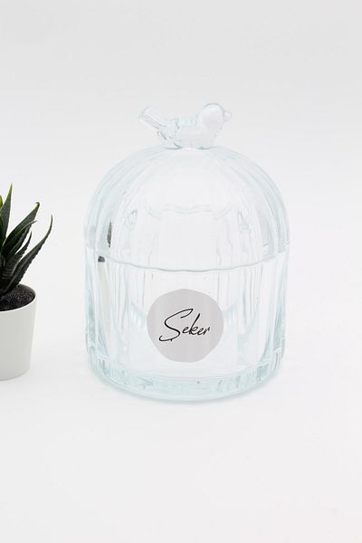 zezedesing Bird Model Large Glass Jar Storage Container (Candy)