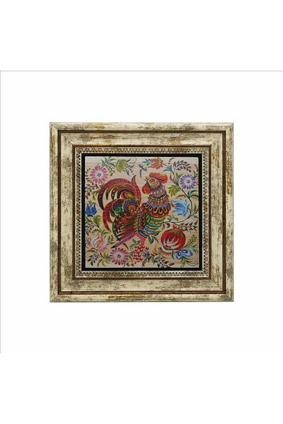 Sadrazam Pictură din piatră naturală imprimată cocoș 25cmx25cm Krg-158