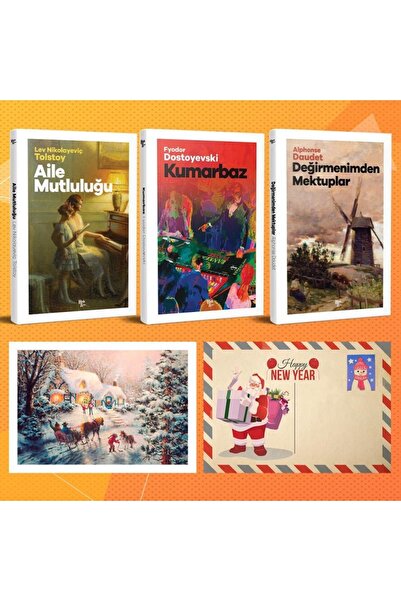 Halk Kitabevi Dünya Klasikleri Üçlü Set - Aile Mutluluğu - Kumarbaz - Değirme...