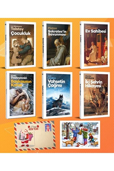 Halk Kitabevi Dünya Klasikleri Altılı Set - 2 Ve Kartpostal
