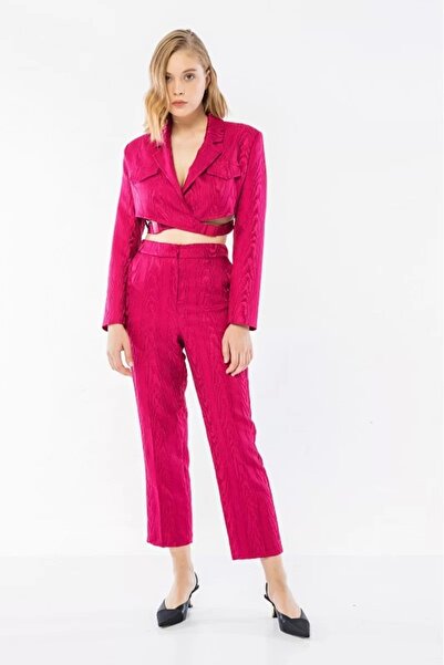 Berr-ın Dokulu Saten Tokalı Ceket