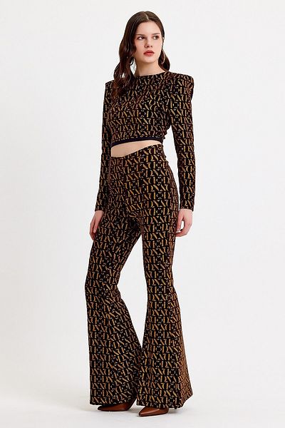 JAHR MARC Extra High Waist Flared Trousers