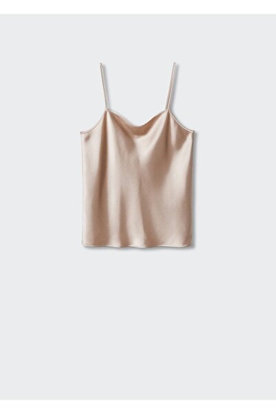 MANGO Woman Saten Dantel Bluz