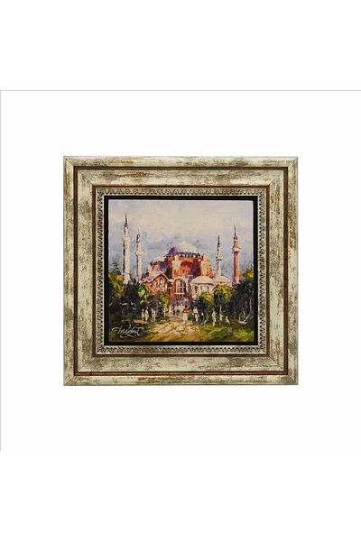 Sadrazam Tablou din piatră naturală imprimată Hagia Sophia Moscheea Hagia Sophia - 25cmx25cm Krt-003