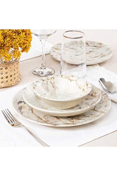 Mondecor 24 Parça 6 Kişilik Porselen Yemek Takımı