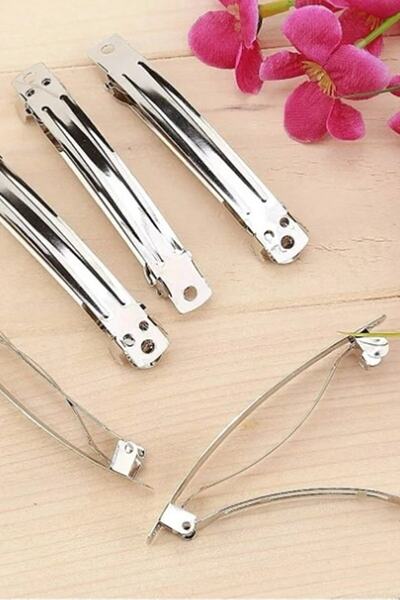 Hobigram 5 τεμάχια 5 εκ. Ασημί Χρώμα Μεταλλική Αυτόματη Πόρπη Κενή Μη Διακοσμημένη – Πόρπη, Μεταλλική Πόρπη, Γυαλιστερό Σχέδιο