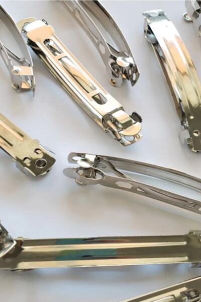 Hobigram 20 Τεμάχια 5 εκ. Ασημί Χρώμα Μεταλλική Αυτόματη Πόρπη Κενή Μη Διακοσμημένη – Πόρπη, Μεταλλική Πόρπη, Γυαλιστερό Σχέδιο