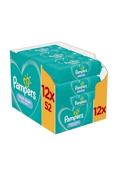 Prima Pampers Baby Wet Towel Fresh Clean 52 Pieces*12 Pieces