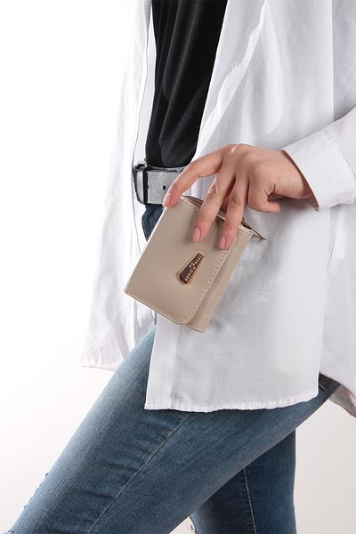 By Hakan Dp-08 Women's Coin Wallet Women's Card Holder Mink