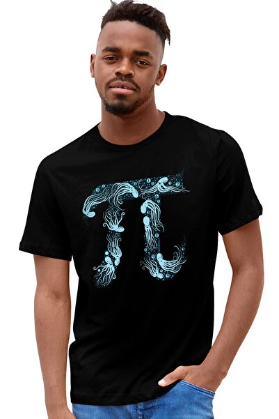 ROCKANDROLL تي شيرت ديب بي أسود قصير الأكمام للرجال