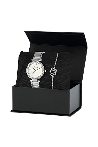 Forentina Metal Gümüş Kaplama Kol Saati Kombin Set - Ps233900tr