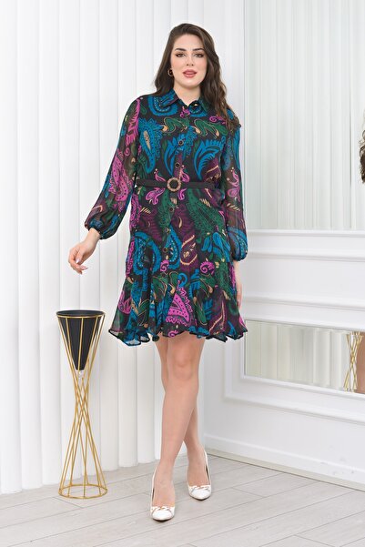 CİXAPLE Rochie din șifon cu volane