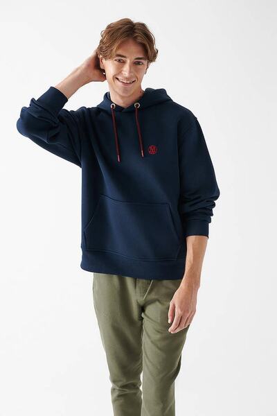 Mavi 065809-29743-22k Чоловіча світшот з капюшоном, темно-синій